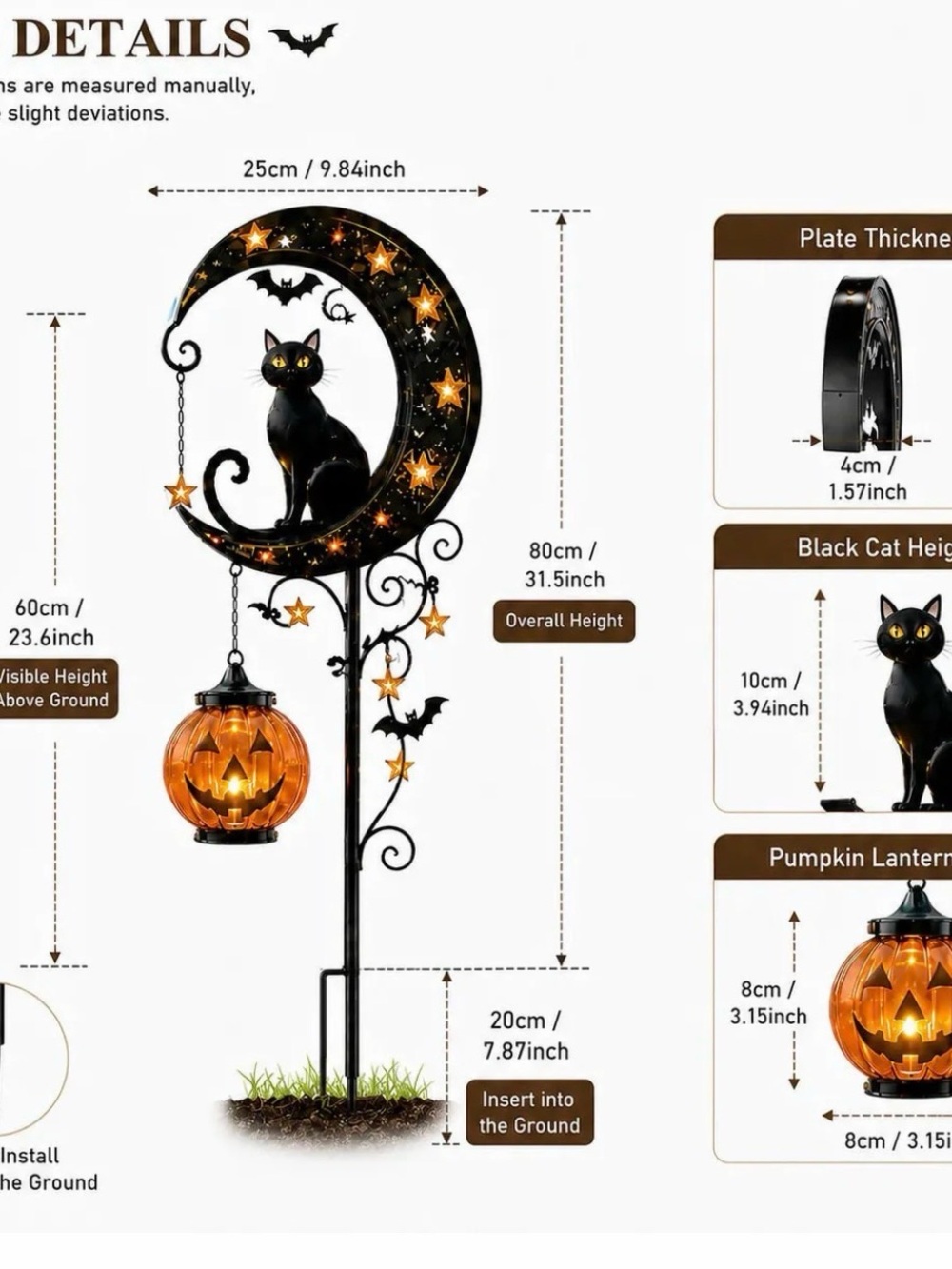 Halloween Solar Garden Stake; NIP - Picture 3 of 6